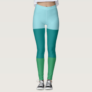 Legging Tanager Turquesa, Azul Teal e Verde Kelly Horiz