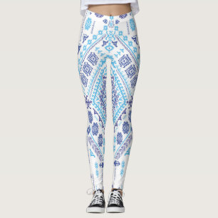 Legging tapete paisley indiano, padrão étnico mandala.