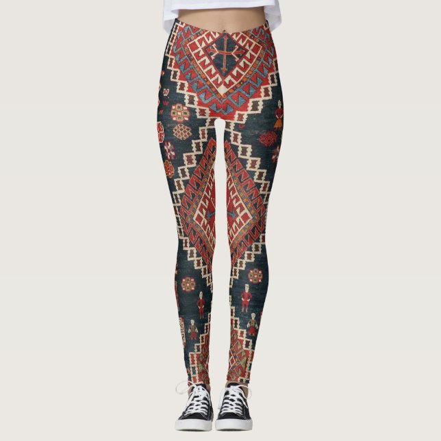 Legging Tapete Persa Turco Azul Oriental Karbistan (Frente)