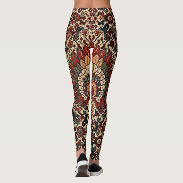 Legging Tapete Persa Turco Oriental Antigo (Verso)