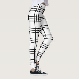 Legging Tartan da Xadrez Legal Preppy e White