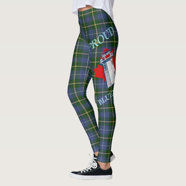 Legging Tartan do Farol da Nova Escócia em todo o costume (Esquerda)