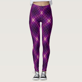 Legging Tartan Moderno Puro, Rosa Profundo