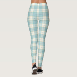 Legging Tartan Xadrez azul pálido
