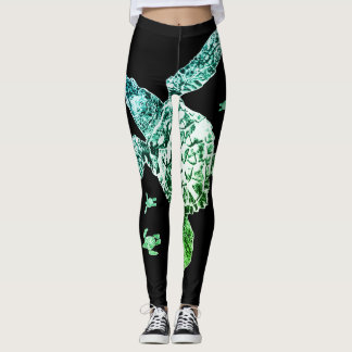 Legging Tartaruga do Mar Verde