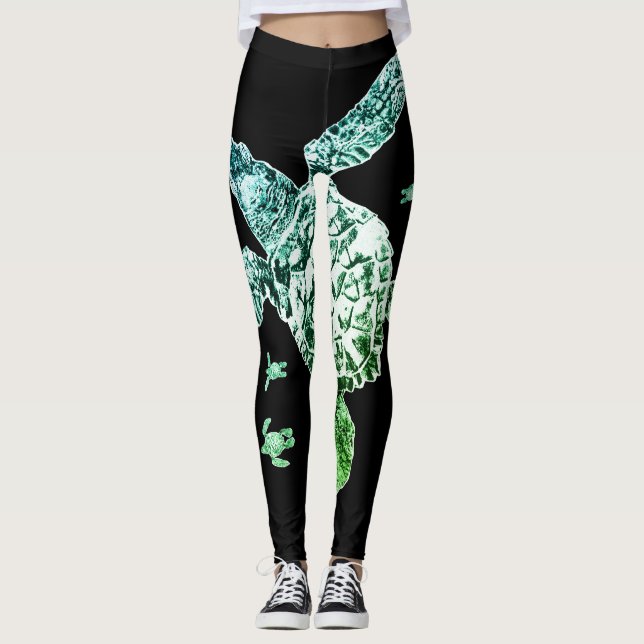 Legging Tartaruga do Mar Verde (Frente)