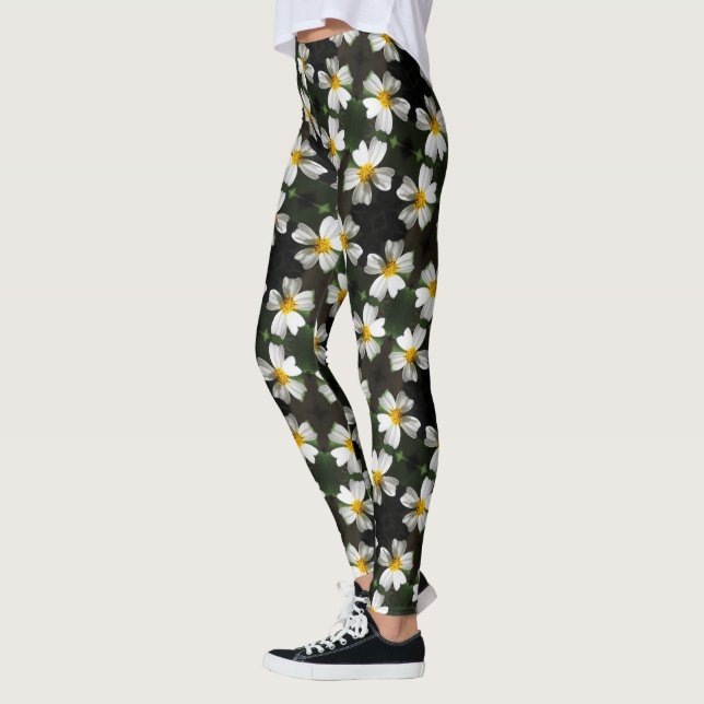 Legging Tartaruga Espanhola - Leguminosas Florais Brancas (Esquerda)