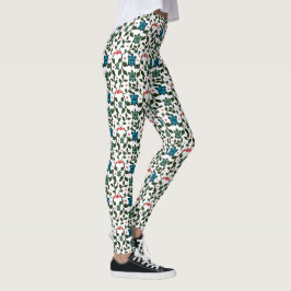 Legging Tartaruga Marinha Tropical Padrão Floral | Oceano