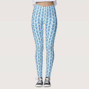 Legging Tartarugas de Honu Tribais Azuis Escuras