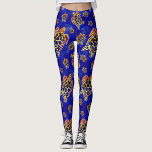 Legging Tartarugas marinhas Batik Arte Africana