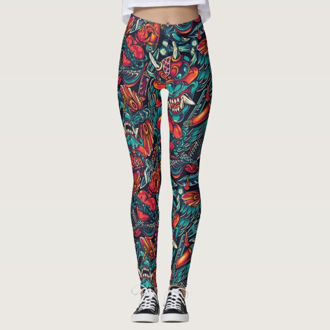 Legging Tatuagem Vintage (Frente)