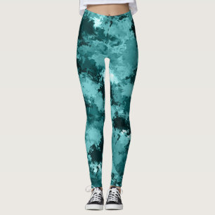 Legging Teal Camo Camouflage