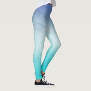 Legging Teal Watercolor