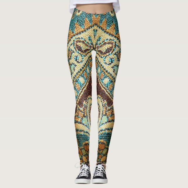 Legging Tecido árabe: Design oriental árabe (Frente)
