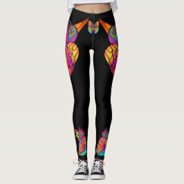 Legging tecido de personagem de aves voadoras