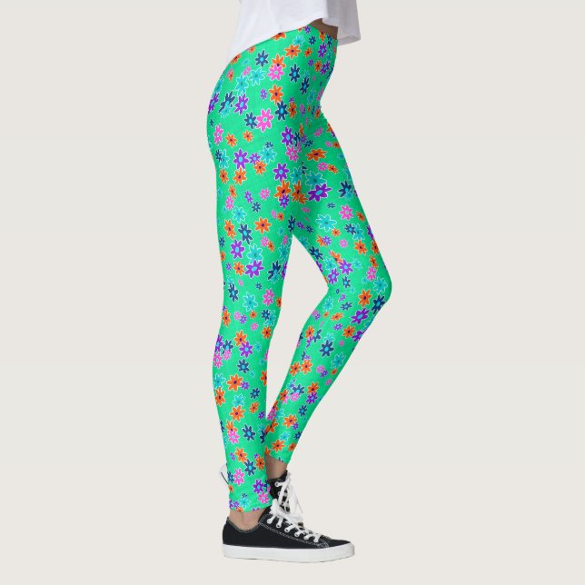 Legging Tecido Floral Padrão Incolor 1 (Direita)