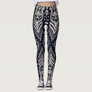 Legging Tecido Ikat bordado: Elegância Étnica.