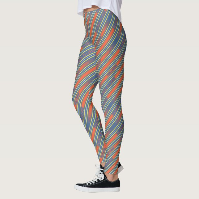 Legging Ted Lasso | Fútbol is Life Stripe Pattern (Esquerda)