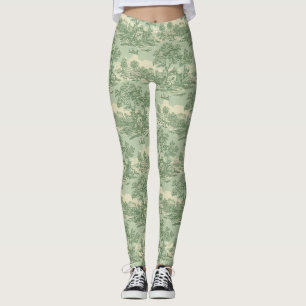 Legging Tela Pastoral Verde Sage Cena Rural Fazenda 6