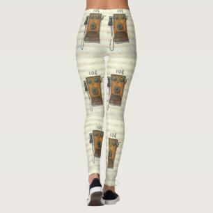 Legging telefone antigo da parede