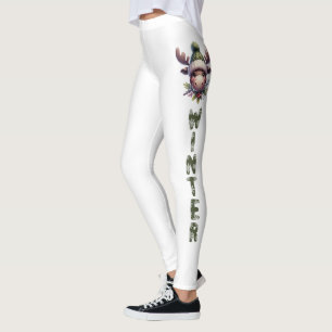 Legging Tema da Moose de inverno