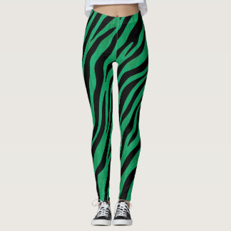 Legging Tema da selva verde e preto
