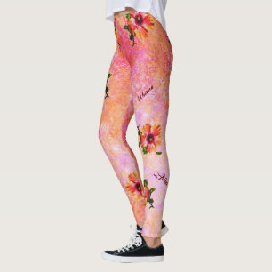 Legging Tema do Havaí HAMbyWG com Hibiscus