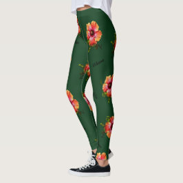 Legging Tema HAMbyWG Hawaiin com Flor Hibiscus
