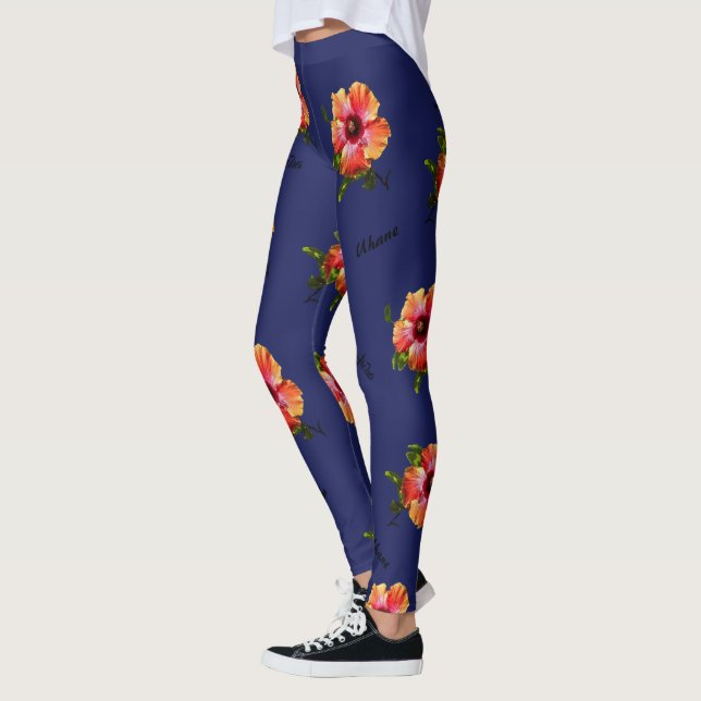 Legging Tema HAMbyWG Hawaiin com Flor Hibiscus (Esquerda)