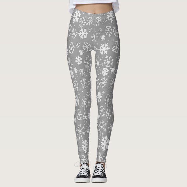 Legging Tempestade de neve em Cinza de prata (Frente)