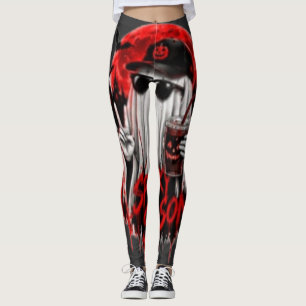 Legging Temporada Assustadora Desenho de Abóbora de Hallow