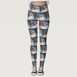 Legging Temporada Festiva de Natal do Boxer