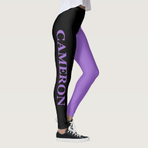 Legging Tendência 2 cores   Nome   Preto e Ametista