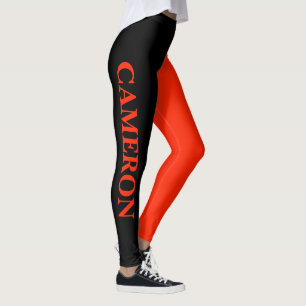Legging Tendência 2 cores   Nome   Preto e escarlate