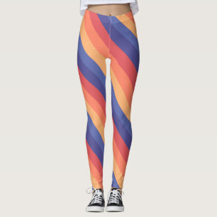 Legging Tendência de distribuição de vinhetas retrô