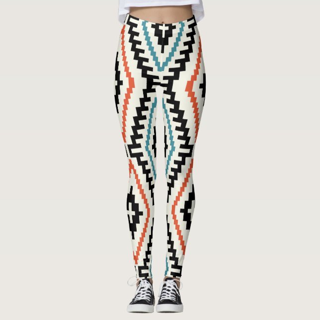 Legging Tendência de Na moda de Moda Geométrica do Padrão (Frente)