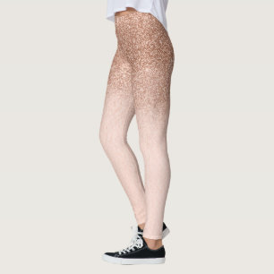 Legging Tendência de Ombre de Glitter Glitter de rosa Dour