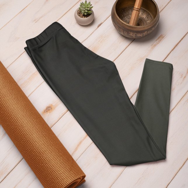 Legging Tendência do outono - Leggens de madeira de Cinzas (Mockup 1 Moss Green)
