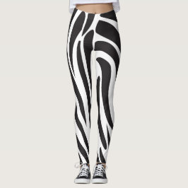 Legging Tendência dos estilos de Impressão branco e preto
