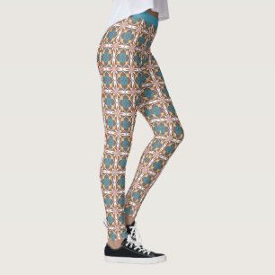 Legging Tendência Padrão Sudoeste Azul Khaki Yoga 