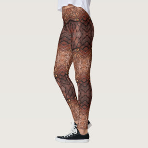 Legging Tendências de Viking Armor Vest Abstrato marrom