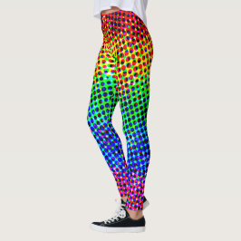 Legging Tendências Disco Gradiente de Cores Arco-Íris Fest
