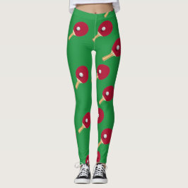 Legging tênis de mesa de  e esfera em verde