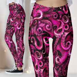Legging Tentáculo de Kraken Rosa | Bruxa do Mar Pastel Got