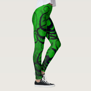 Legging Tentáculos no verde - caneleiras do polvo