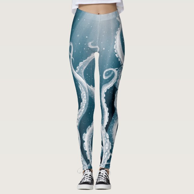 Legging Tentáculos Raios Azuis de Lua Azul (Frente)