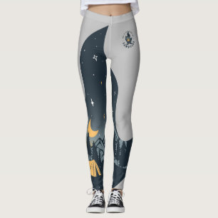 Legging Tente Um Pouco De Campfire   Montes Ancorando