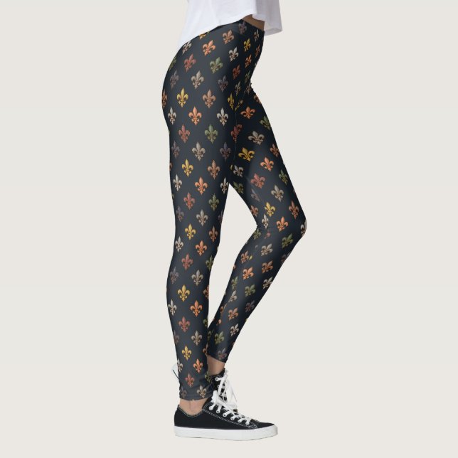 Legging Terra Escura Design Flor-de-lis de Bosques  (Direita)