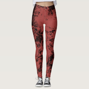 Legging Terracotta red marble texture  