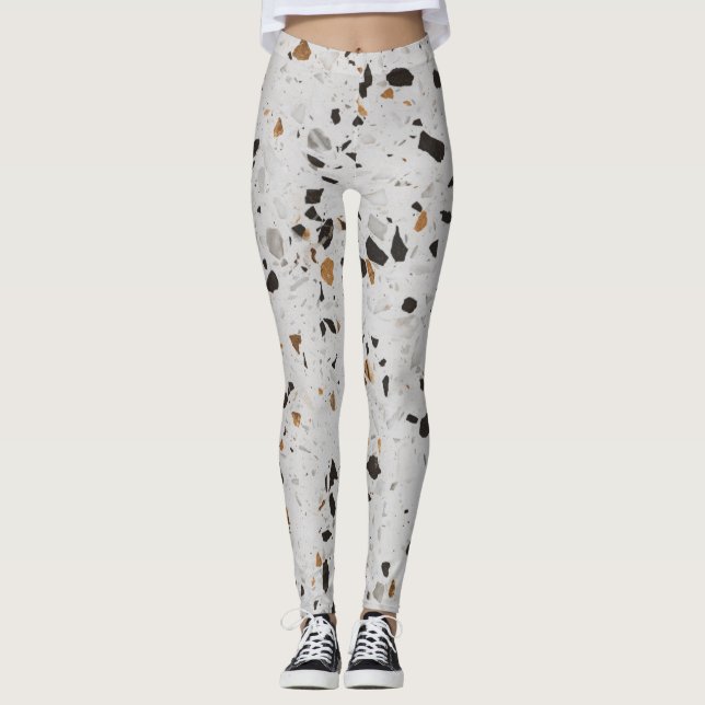 Legging Terrazzo Concert: Vintage Abstract Design (Frente)